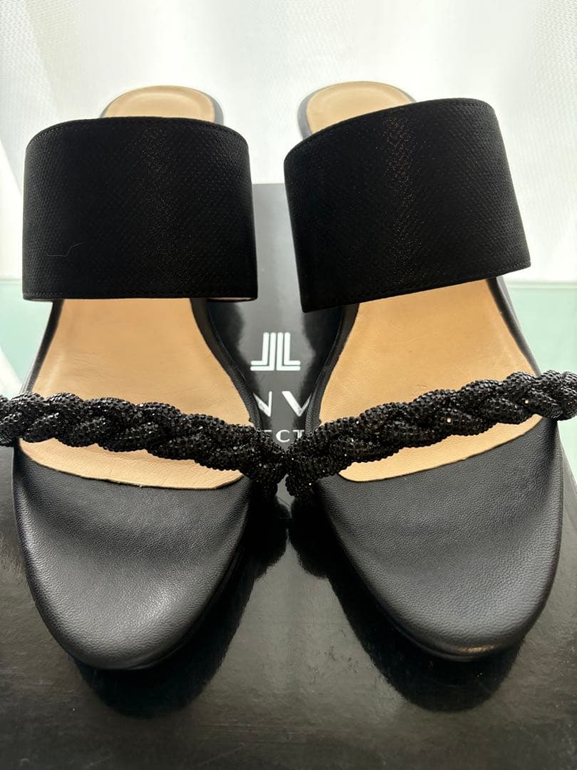 LAVIN⭐︎ブラック ミュールウェッジヒール