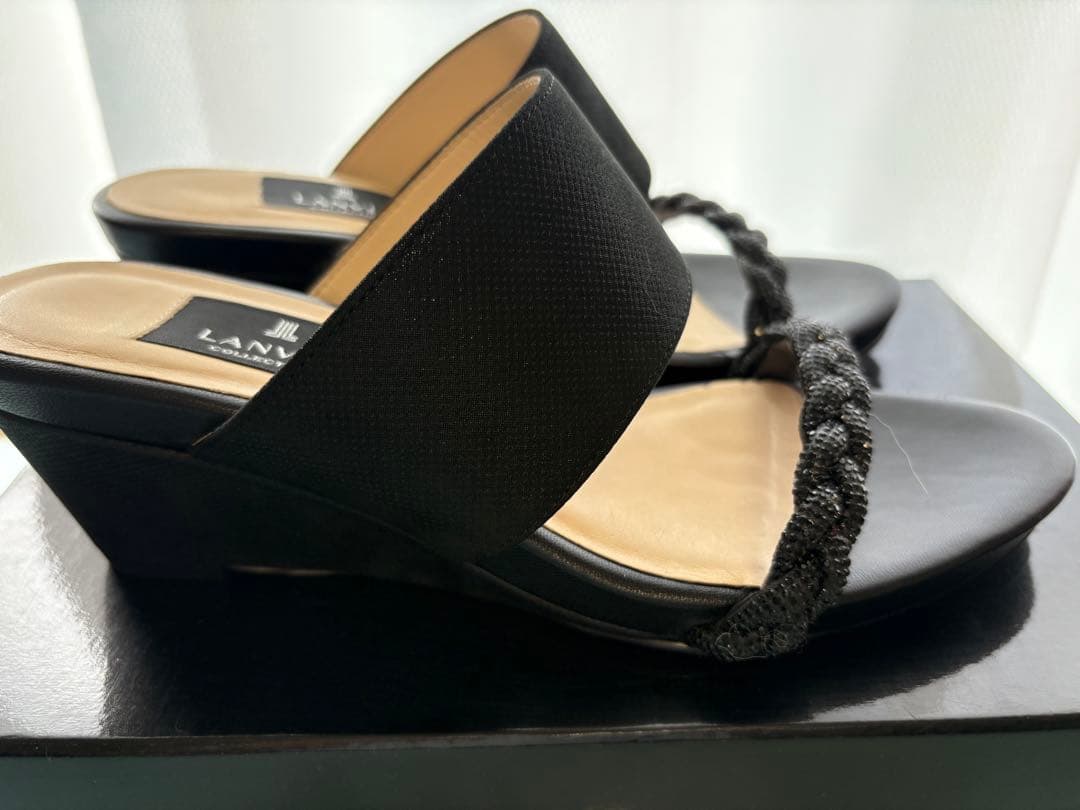 LAVIN⭐︎ブラック ミュールウェッジヒール