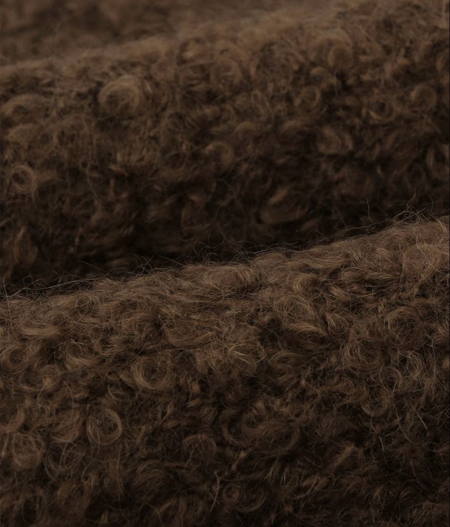 アダムエロペ モヘヤウールニットカーディガンブルゾン