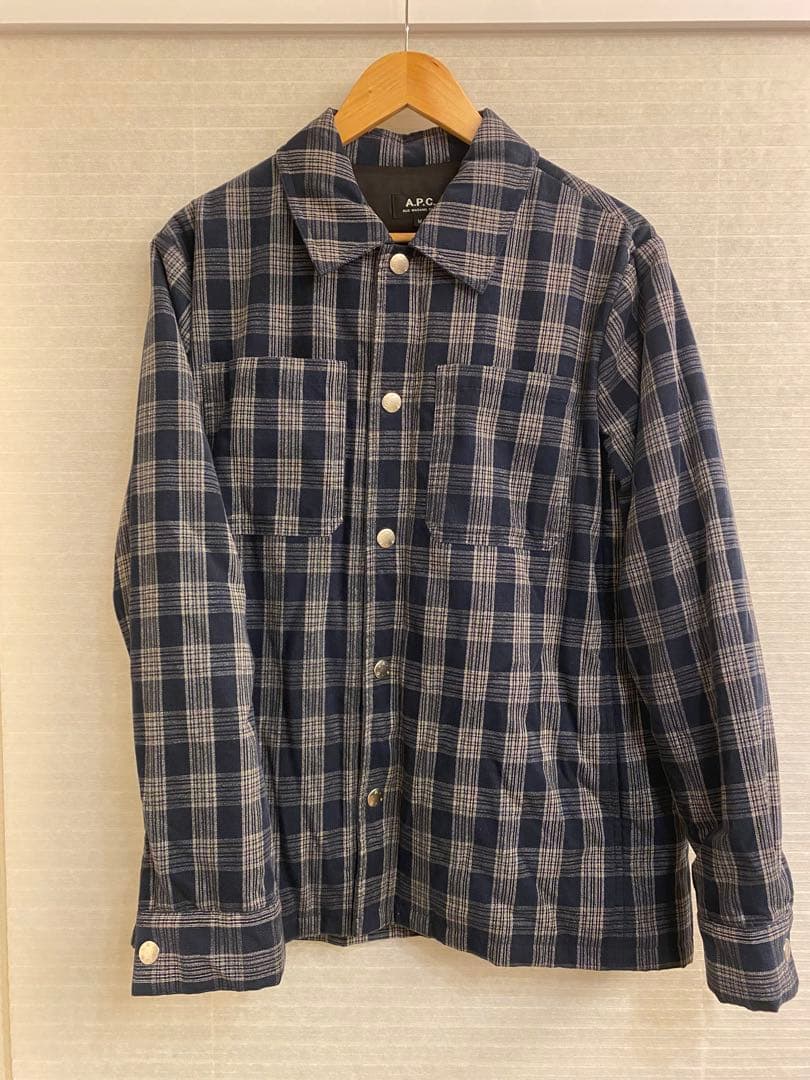 A.P.C. ネイビー チェック ジャケット　M
