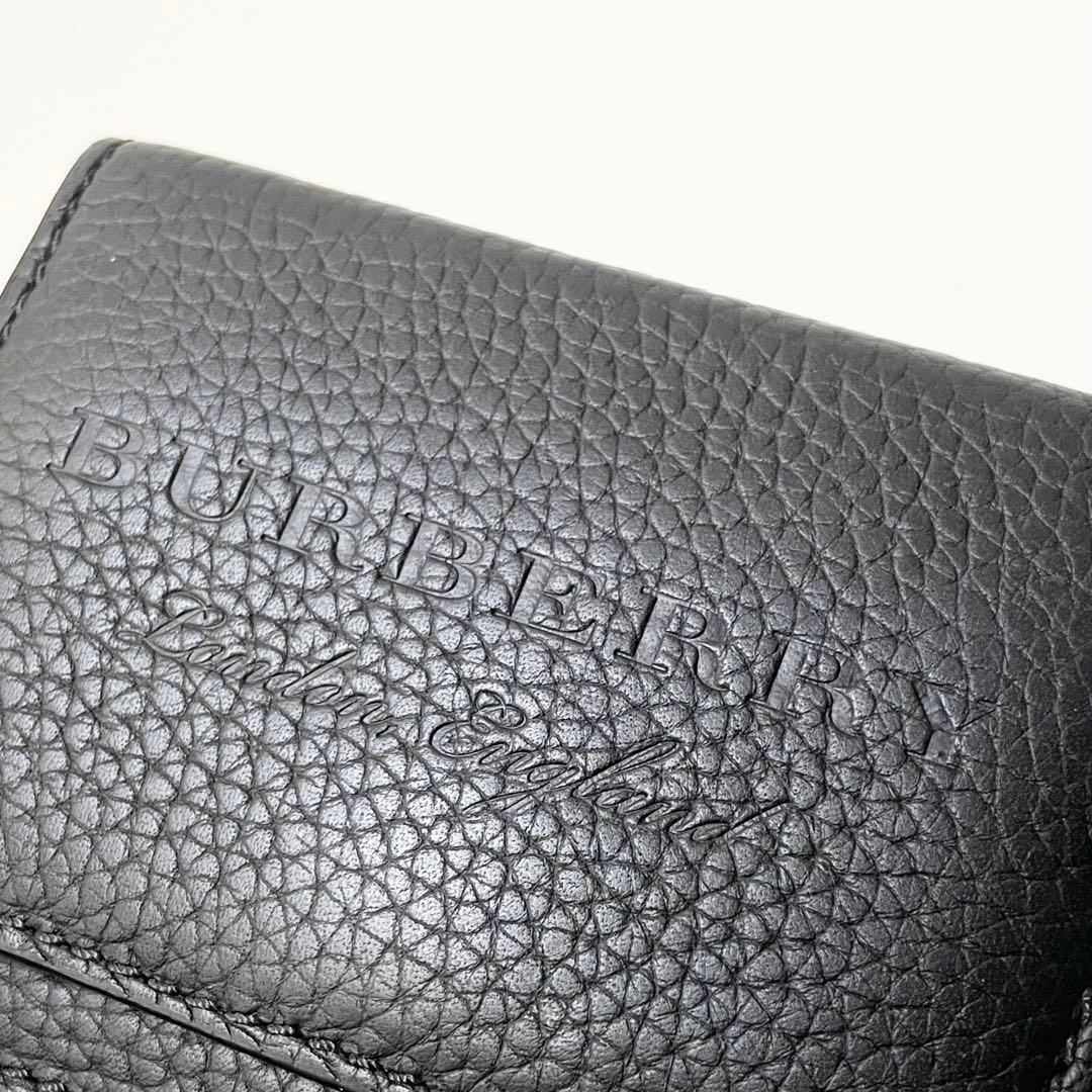 BURBERRY バーバリー カードケース 名刺入れ 型押し ロゴ ほぼ新品