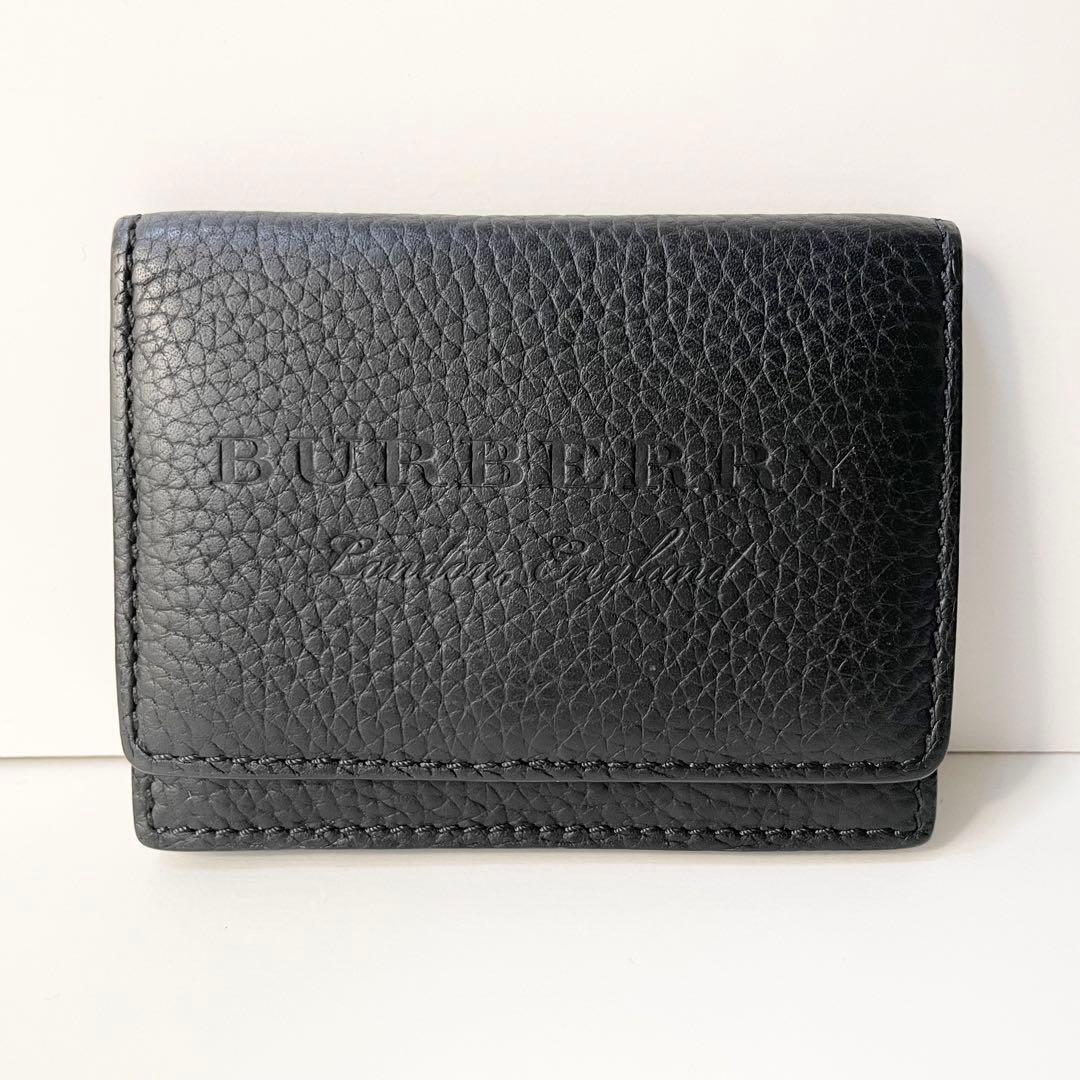 BURBERRY バーバリー カードケース 名刺入れ 型押し ロゴ ほぼ新品