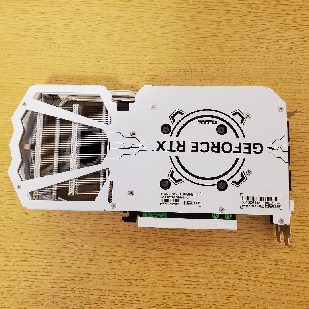 RTX 4060 8GB グラボ 玄人志向 NVIDIA GEFORCE 白色