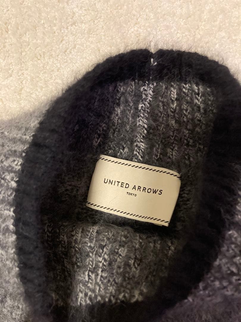 【美品】UNITEDARROWS フォックス カシミヤ ハイネック ニットベスト