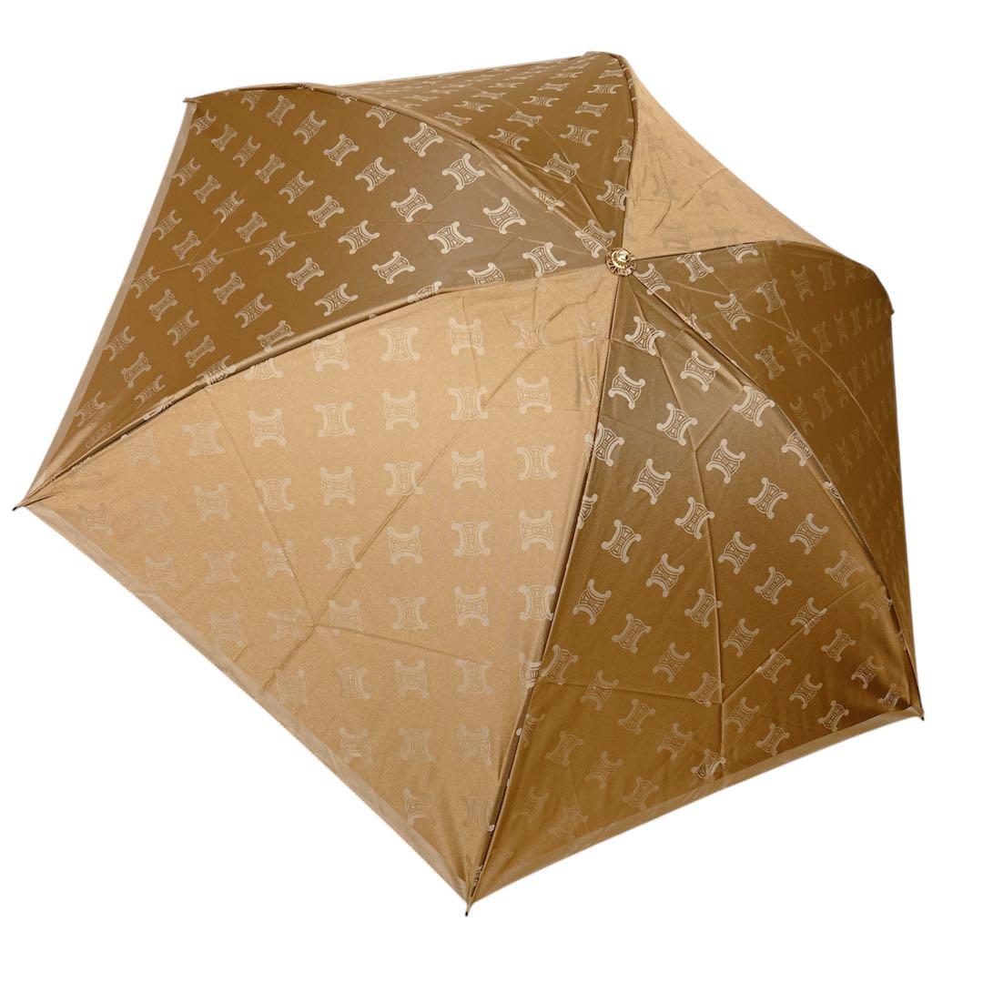 美品 CELINE セリーヌ 晴雨兼用パラソル 日傘 折りたたみ傘 マカダム