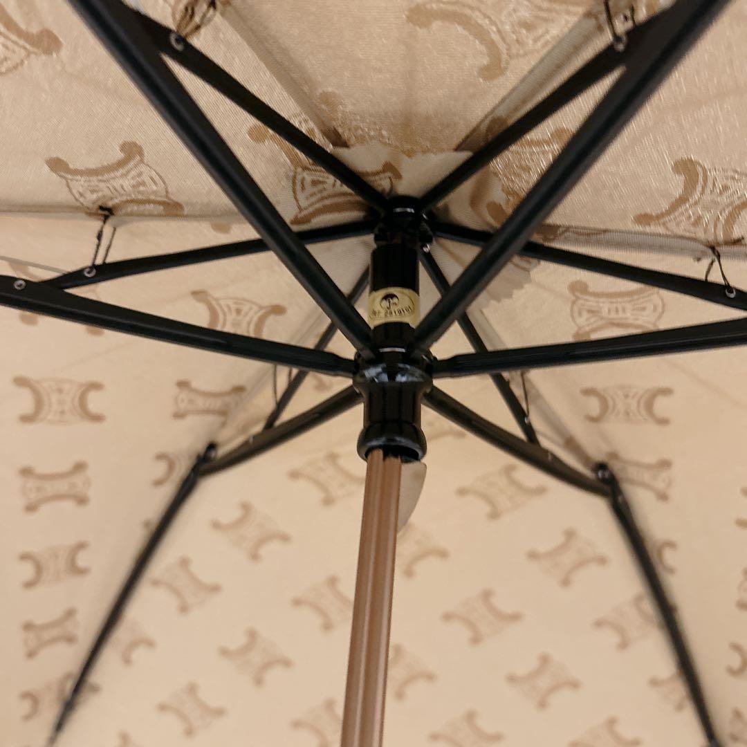 美品 CELINE セリーヌ 晴雨兼用パラソル 日傘 折りたたみ傘 マカダム