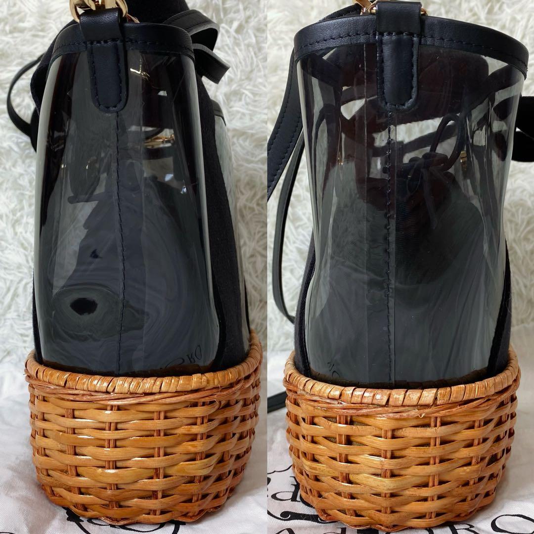 ★本日削除★未使用級　ヴィオラドーロ　PVC×ラタン　　カゴバッグ　2way