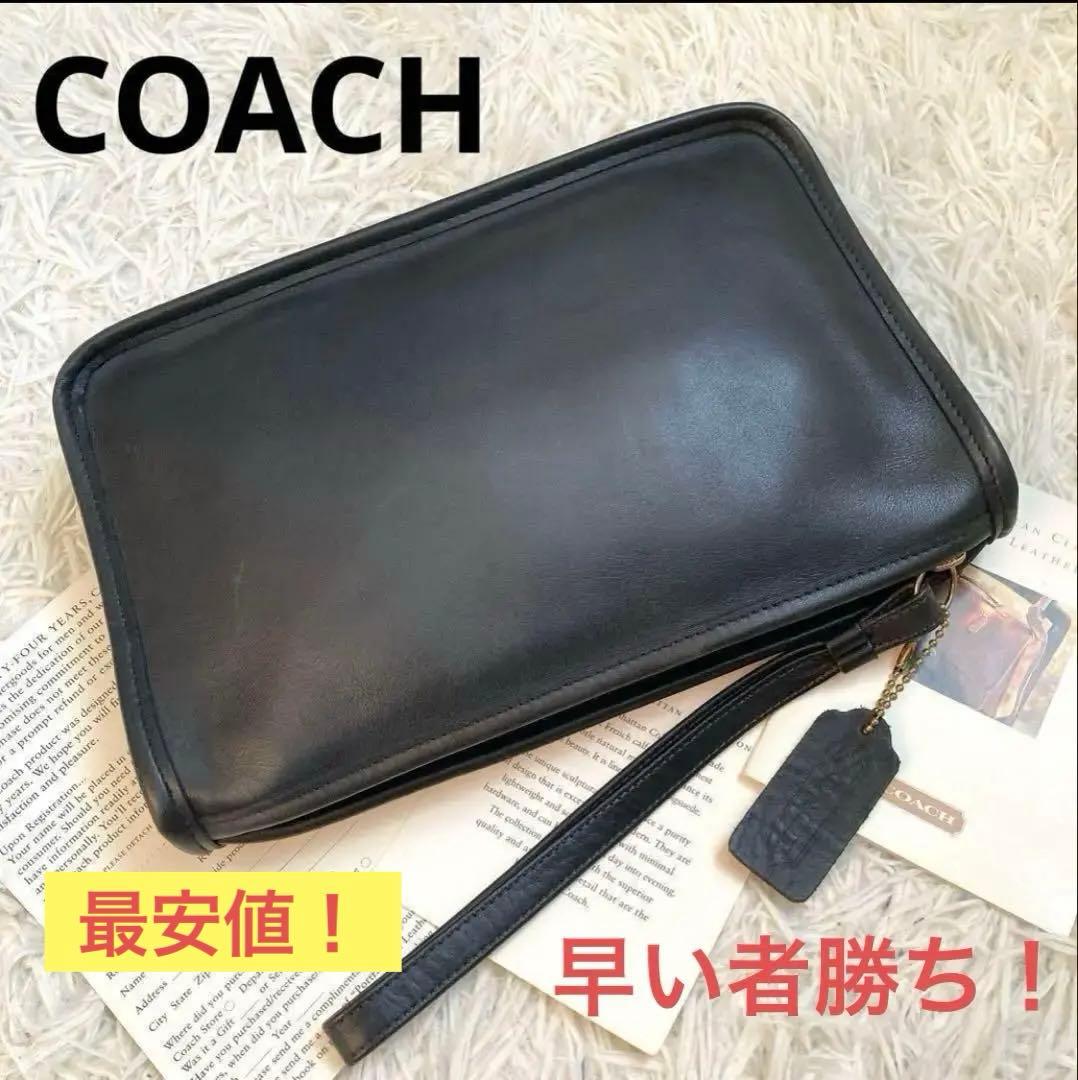【希少品】 vintage coach old usa クラッチバッグ ブラック