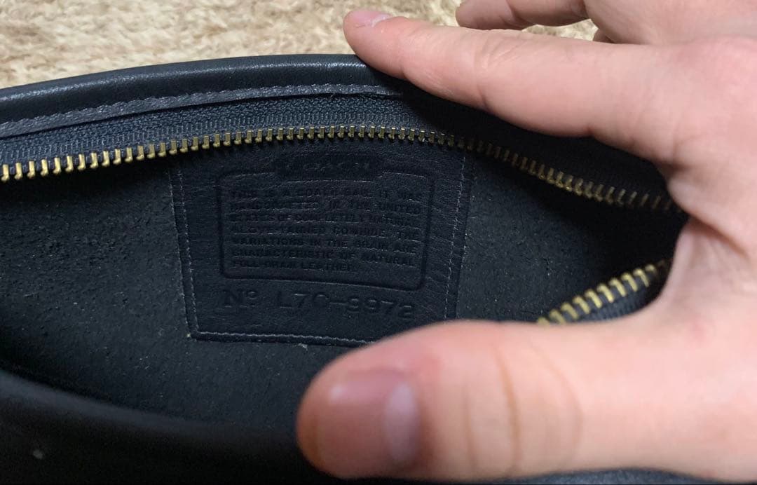 【希少品】 vintage coach old usa クラッチバッグ ブラック