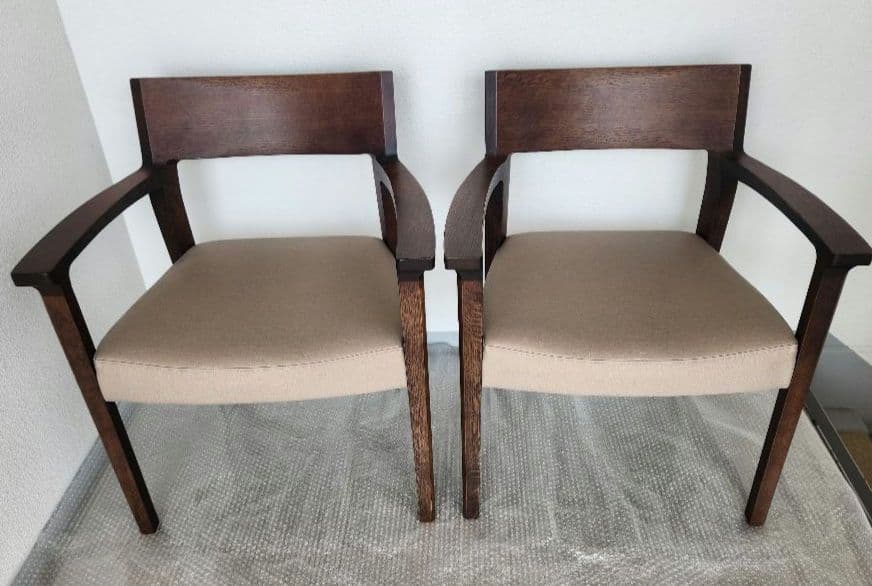 カリモク家具 ダイニングチェア CU6110K564 肘付き① １脚