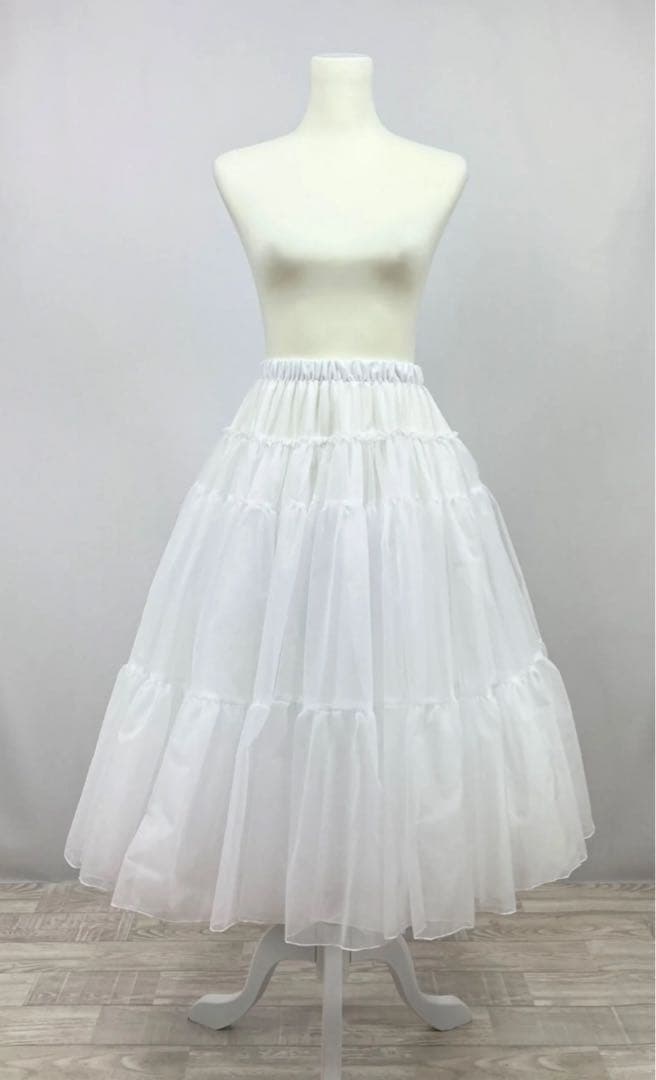 ★新品タグ付き kuroobi遮熱パニエ 総丈70cm 白