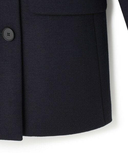 美品　23区　ウール圧縮スムース ダブル前 ジャケット　ダークネイビー　40