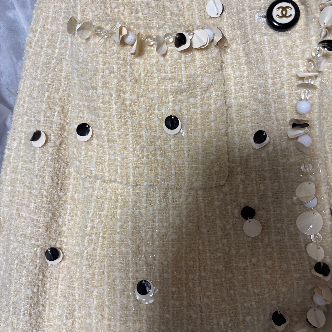 シャネルスパンコールＣＣボタンジャケット返品不可