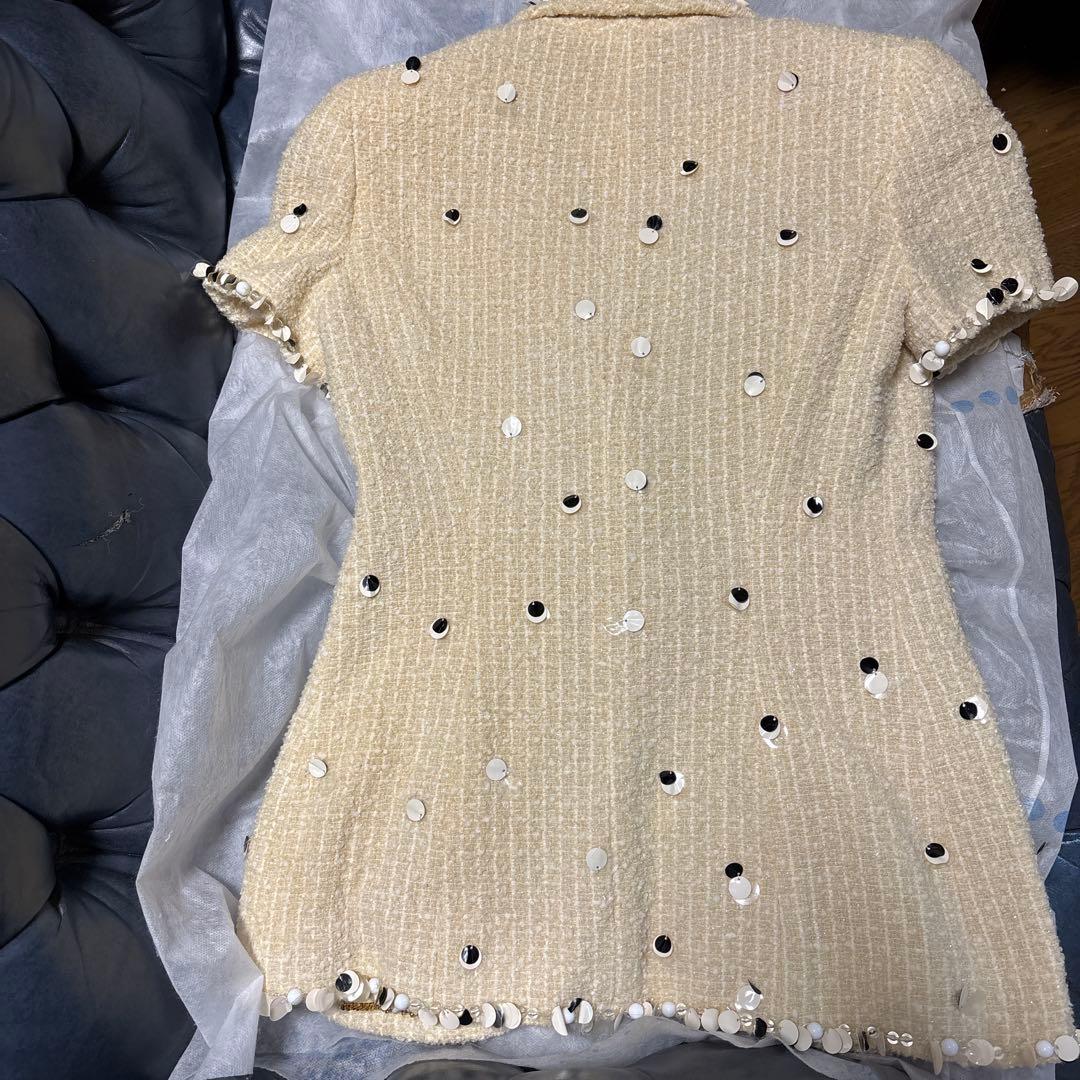 シャネルスパンコールＣＣボタンジャケット返品不可