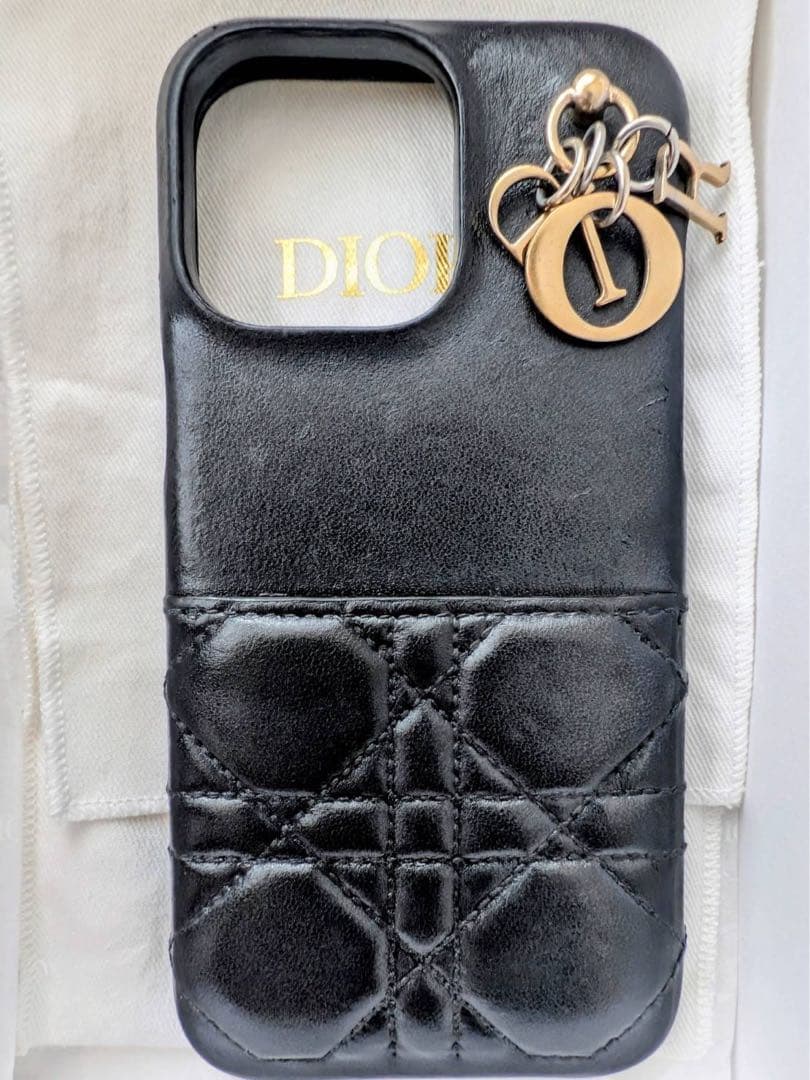 正規品Dior キルティング iPhone 15 Pro Maxケース ブラック