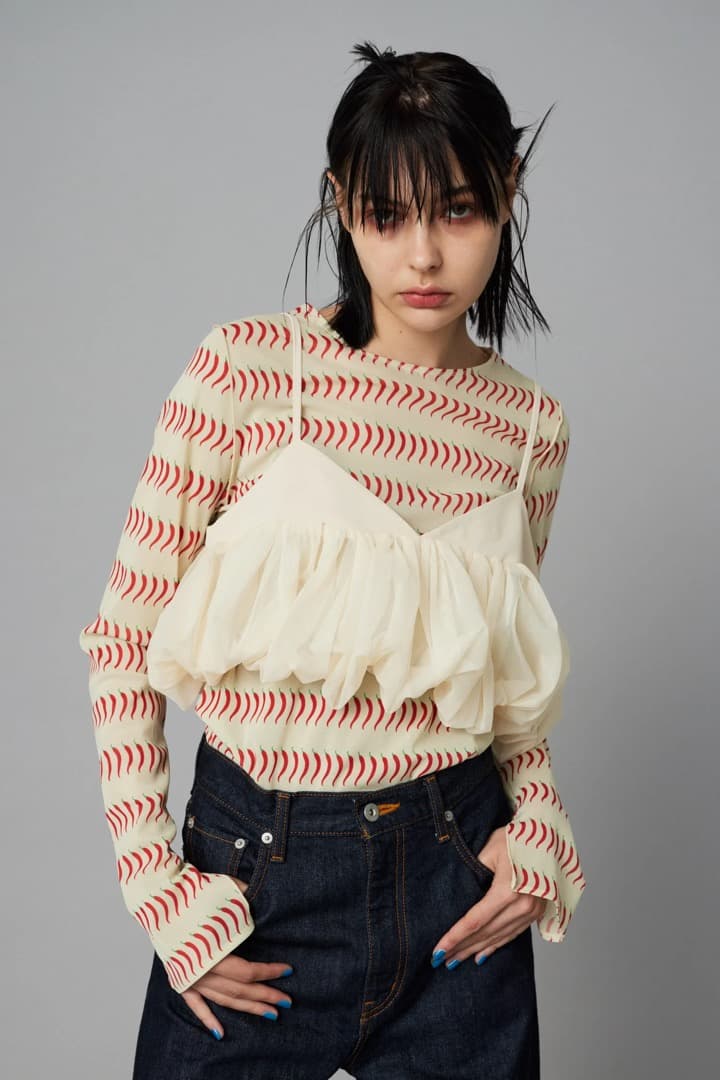 新品タグ付★42%OFF★HeRIN.CYE / バルーンビスチェ