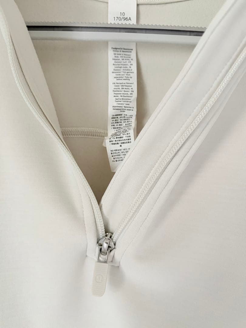 Lululemon Softstreme ハーフジップ パーカー ホワイト 10
