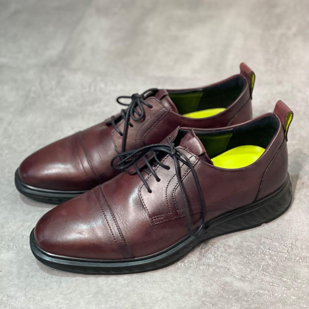 美品 ecco St.1 Hybrid 革靴 レザー GTX 茶色26.5cm