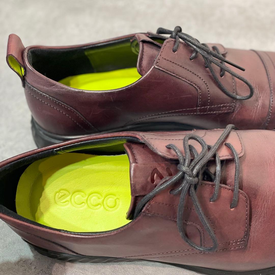 美品 ecco St.1 Hybrid 革靴 レザー GTX 茶色26.5cm