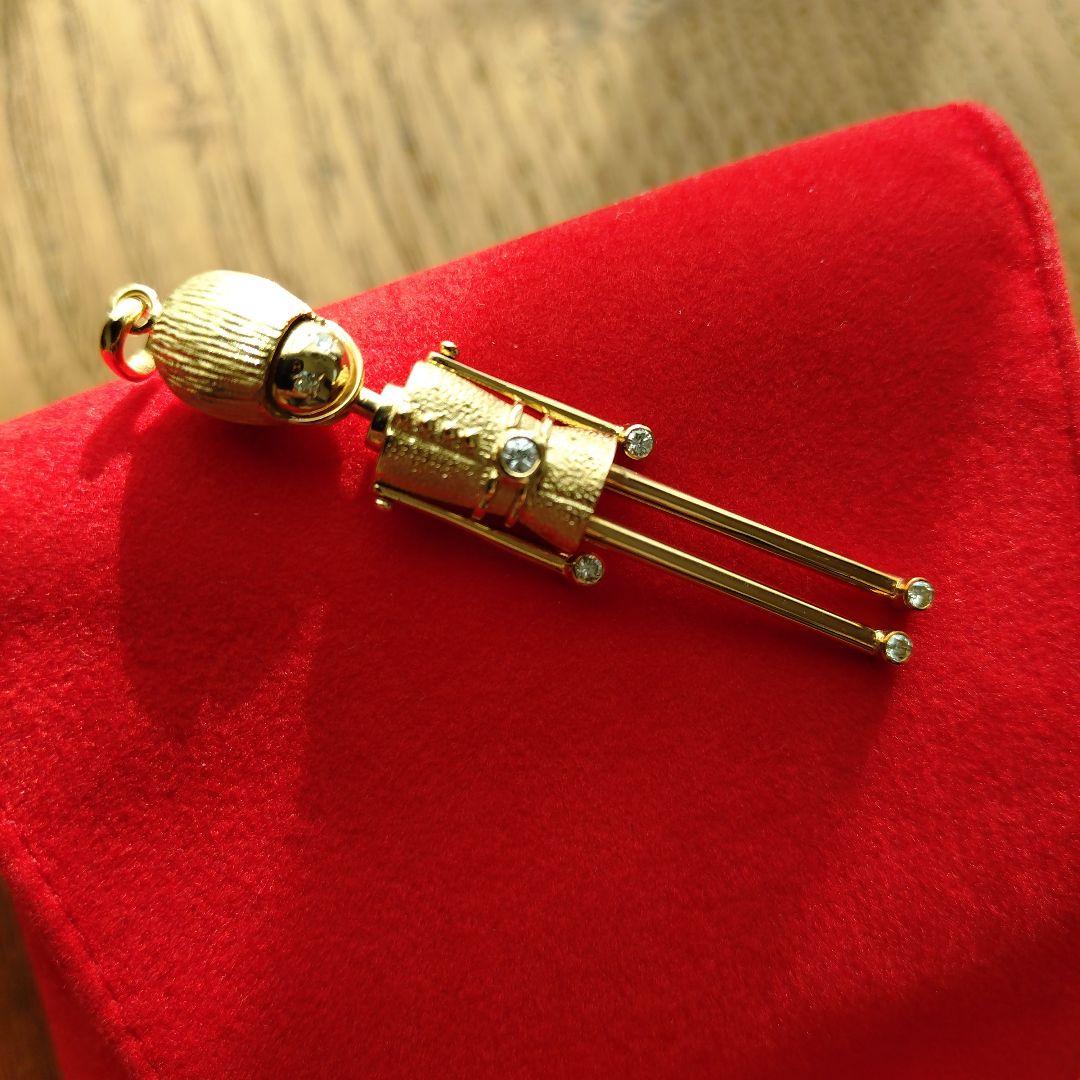 ダイアモンドK18YGペンダントトップ