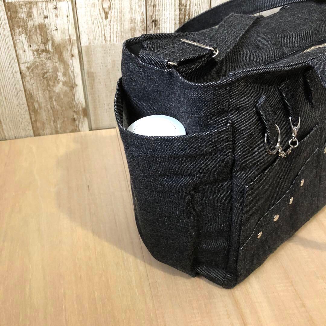 ひめ　トートバッグ　ハンドメイド 2個セット　①黒×AG②黒×S