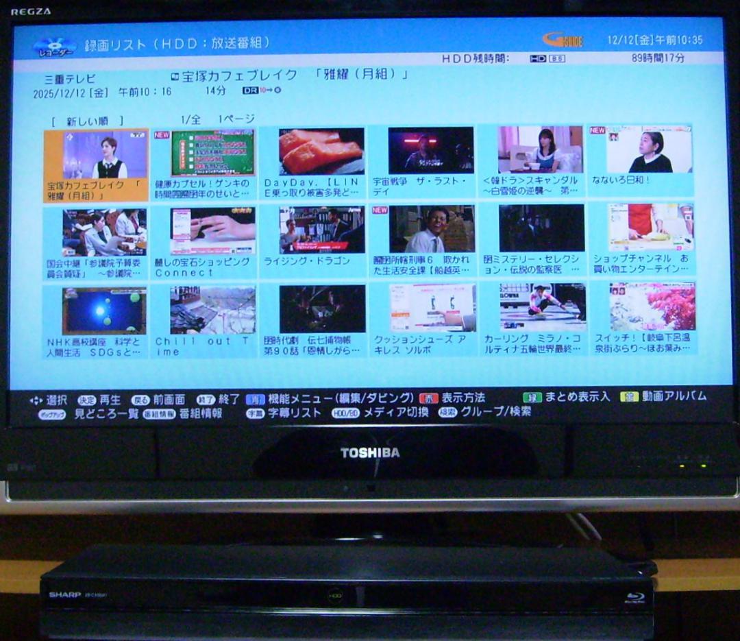 SHARP AQUOS ブルーレイレコーダー 2B-C10BW1