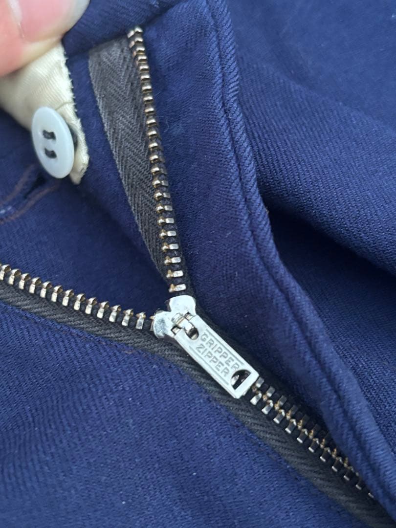 50s~60s ギャバジンスラックス ネイビー　ウール　ギャバスラ