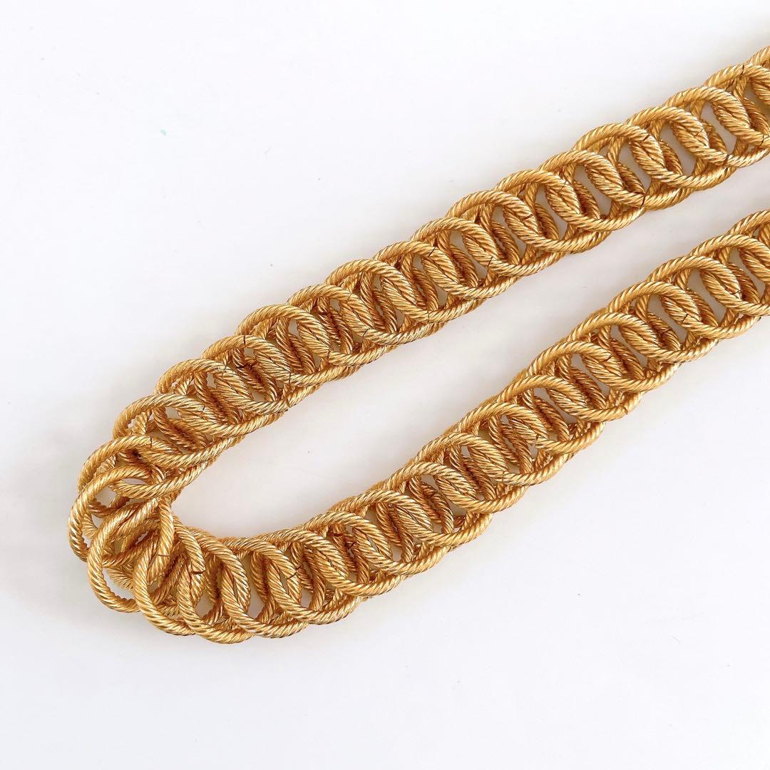 希少　美品　Christian Dior ロープチェーン　ゴールドネックレス