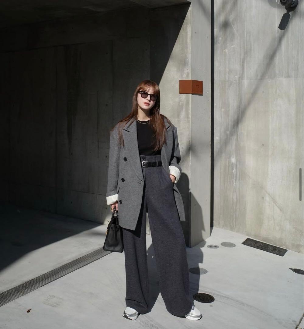 【CLANE】OVER SHOULDER PEAKED LAPEL COAT