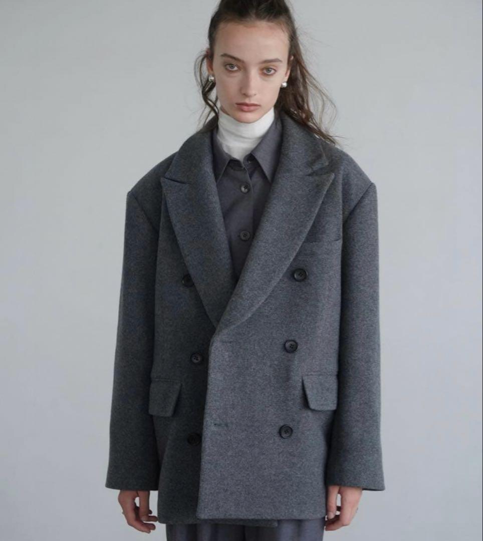 【CLANE】OVER SHOULDER PEAKED LAPEL COAT