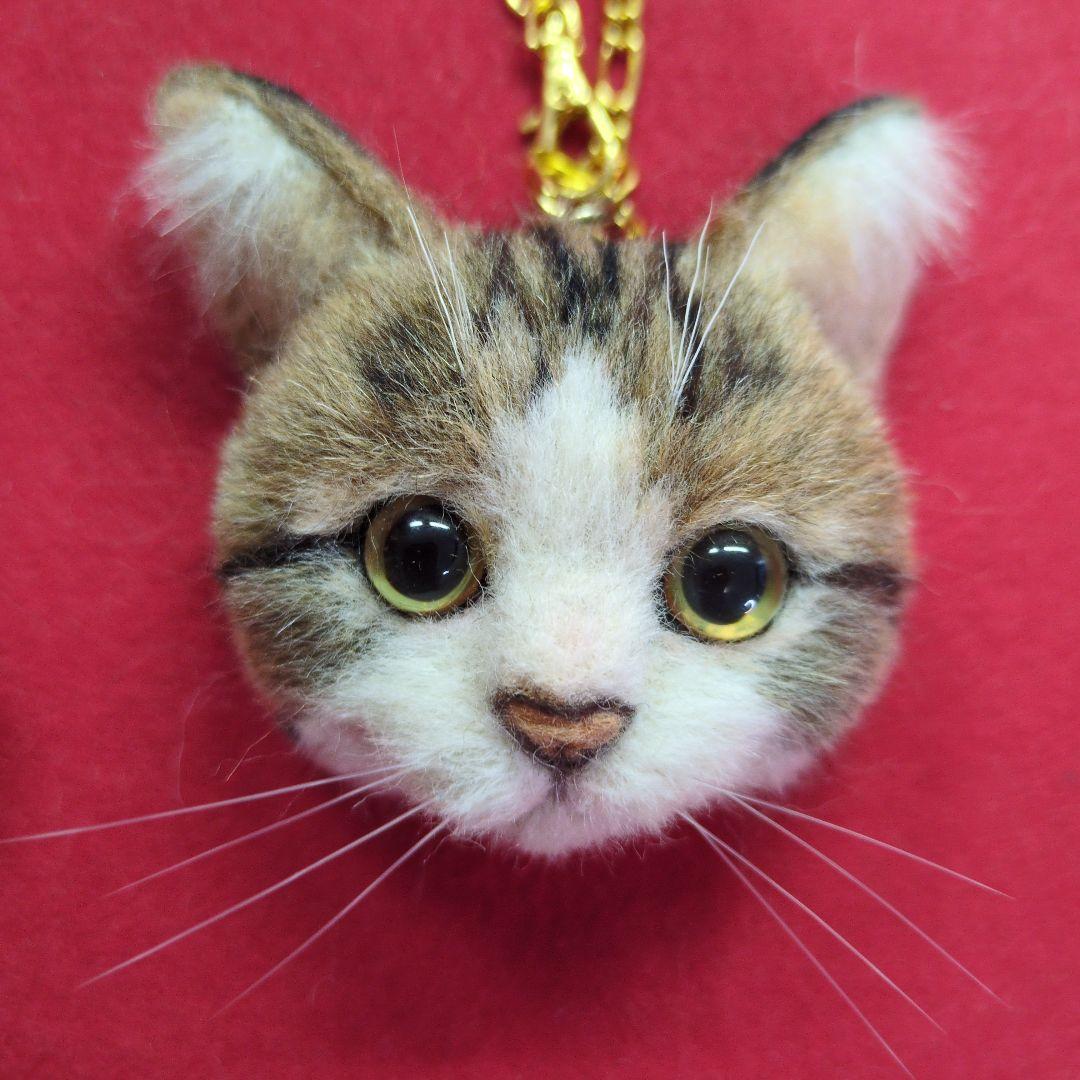 羊毛フェルト猫セット（白・三毛・茶トラ）