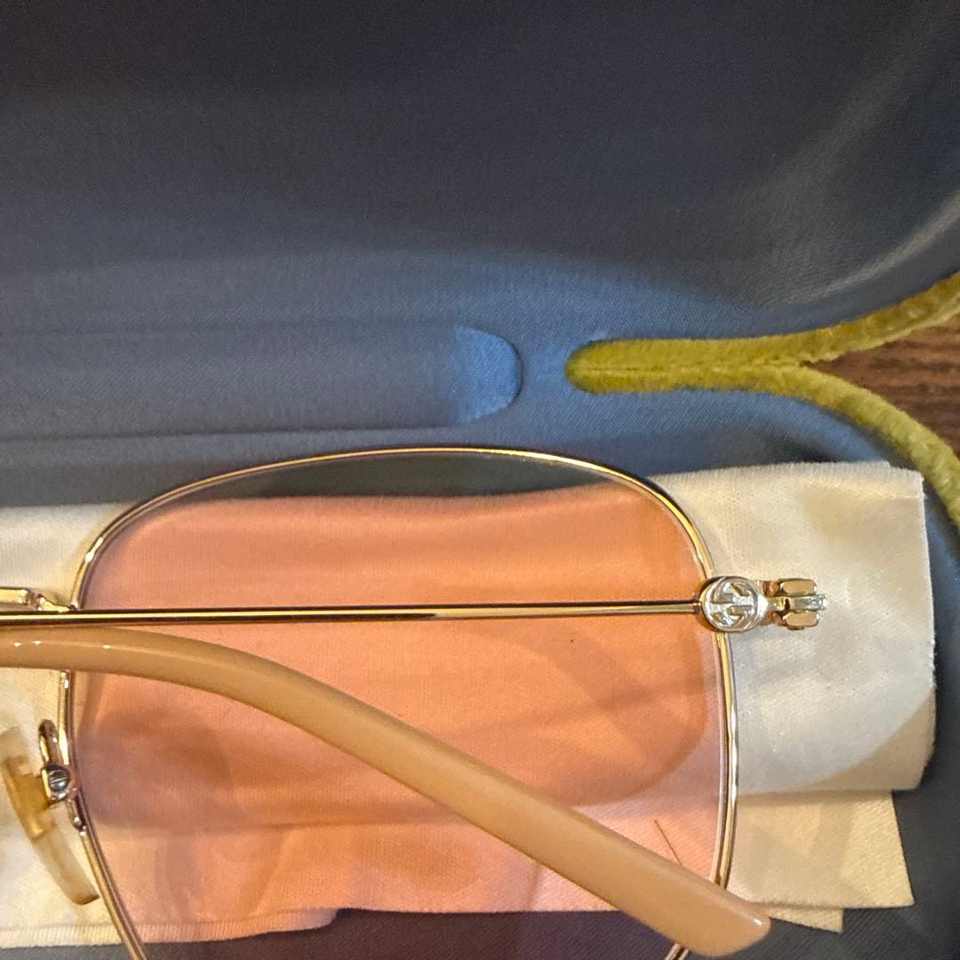 GUCCI ピンクレンズ メガネ ケース付き