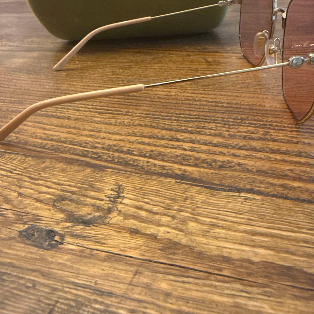 GUCCI ピンクレンズ メガネ ケース付き