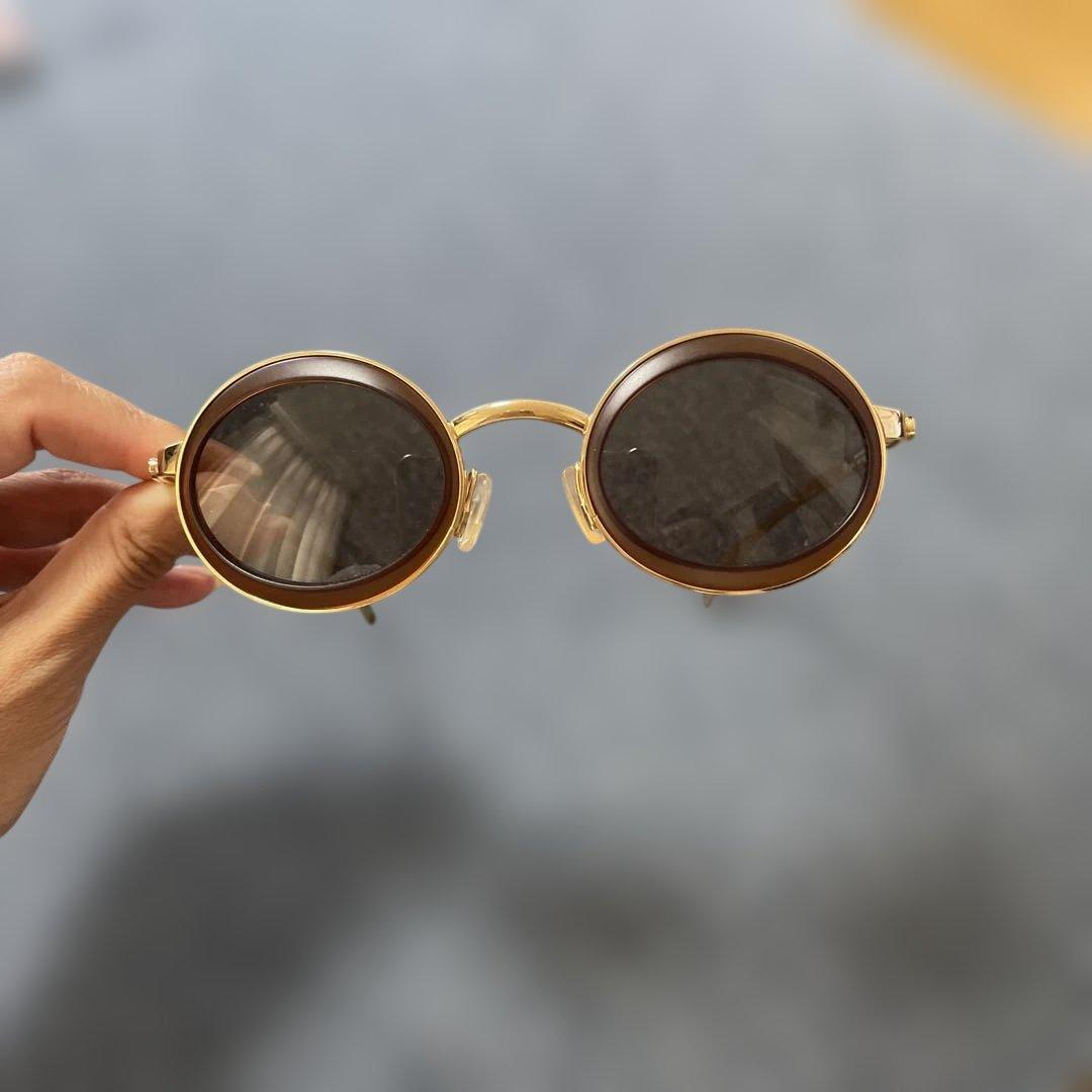 クリスチャンディオール　ゴールドフレームサングラス