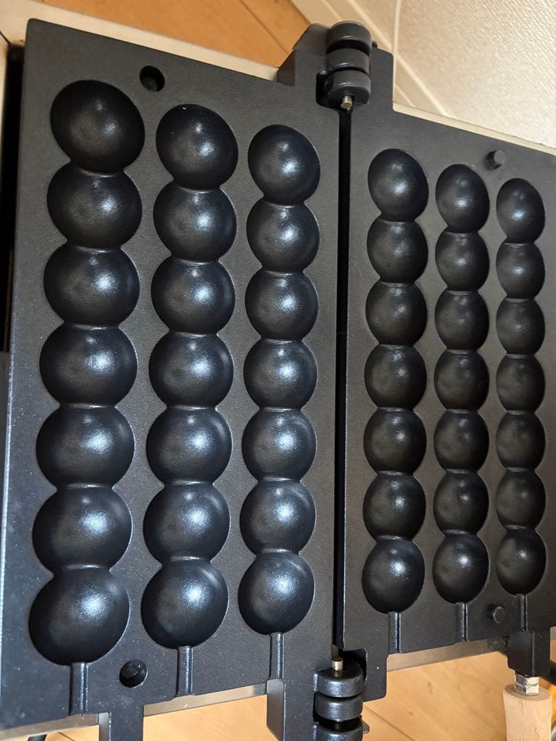 ワッフル　串　焼き機　2枚プレート 木製ハンドル