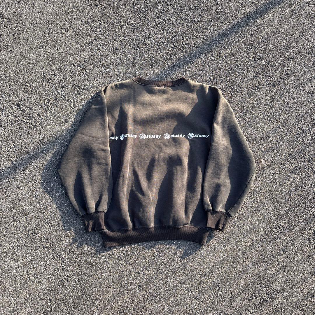 old stussy 90s 紺タグ　ビンテージ　スウェット　フェード　ブラック