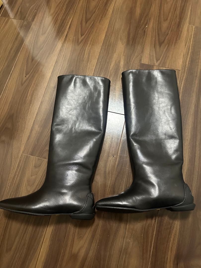 SHISEI シーセイSquare Barrel Shoes黒ロングブーツ 36