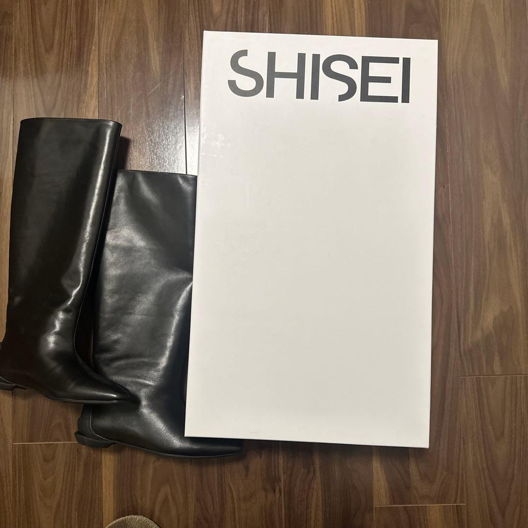 SHISEI シーセイSquare Barrel Shoes黒ロングブーツ 36