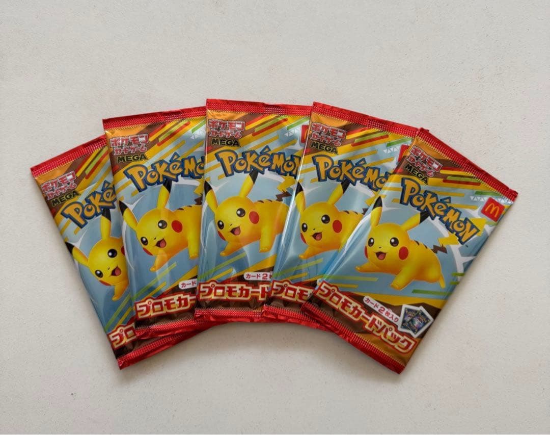 ポケモンカードゲームMEGA マクドナルド　プロモカード未開封＊5パッ