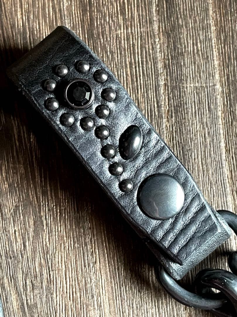 編み込みレザーウォレットコード　TYPEB シボ　黒染　HTC CALEE