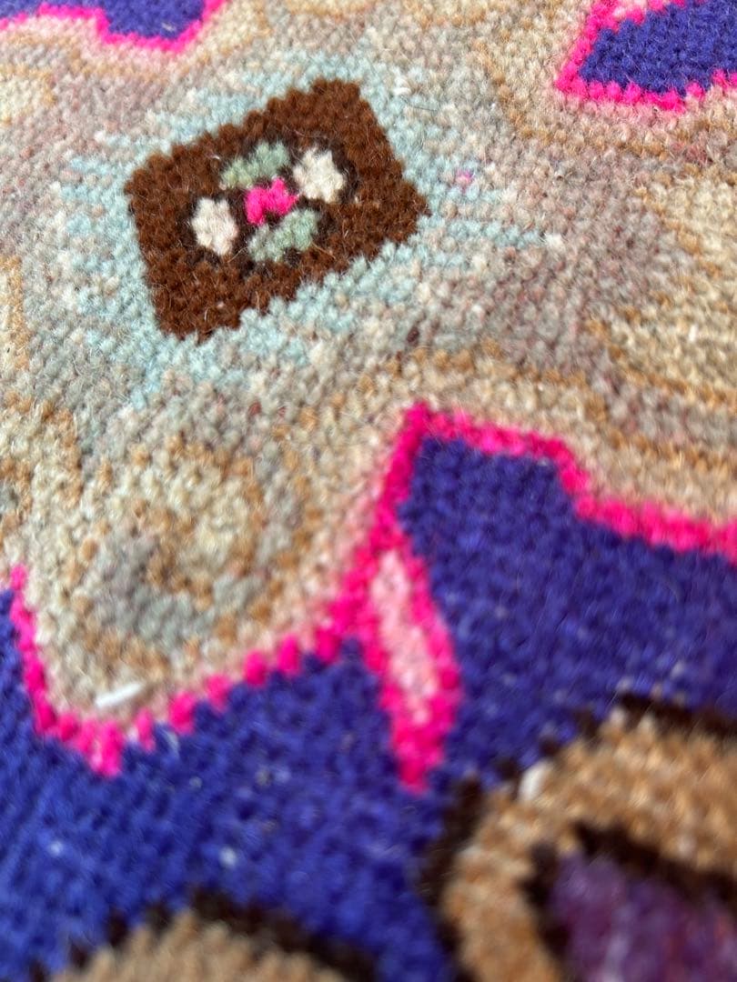 週末セール＊トライバルラグ・トルコヴィンテージラグ・ウール約49×104cm