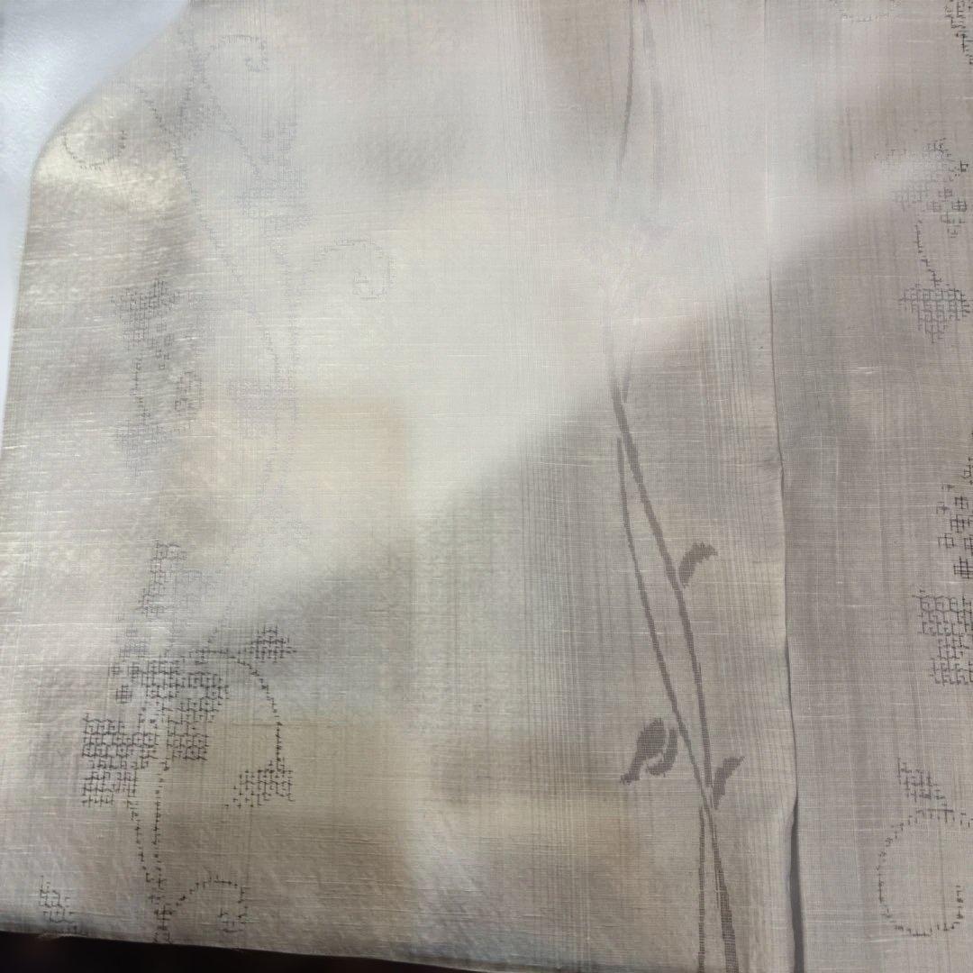 miru様用　奥順　結城紬　躾糸付き　草花文　証紙あり