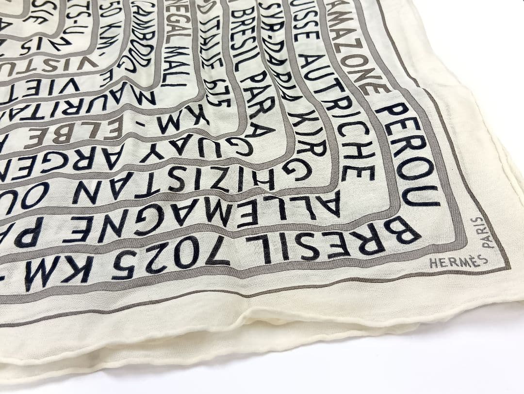 472 HERMES エルメス シルク ハンカチ