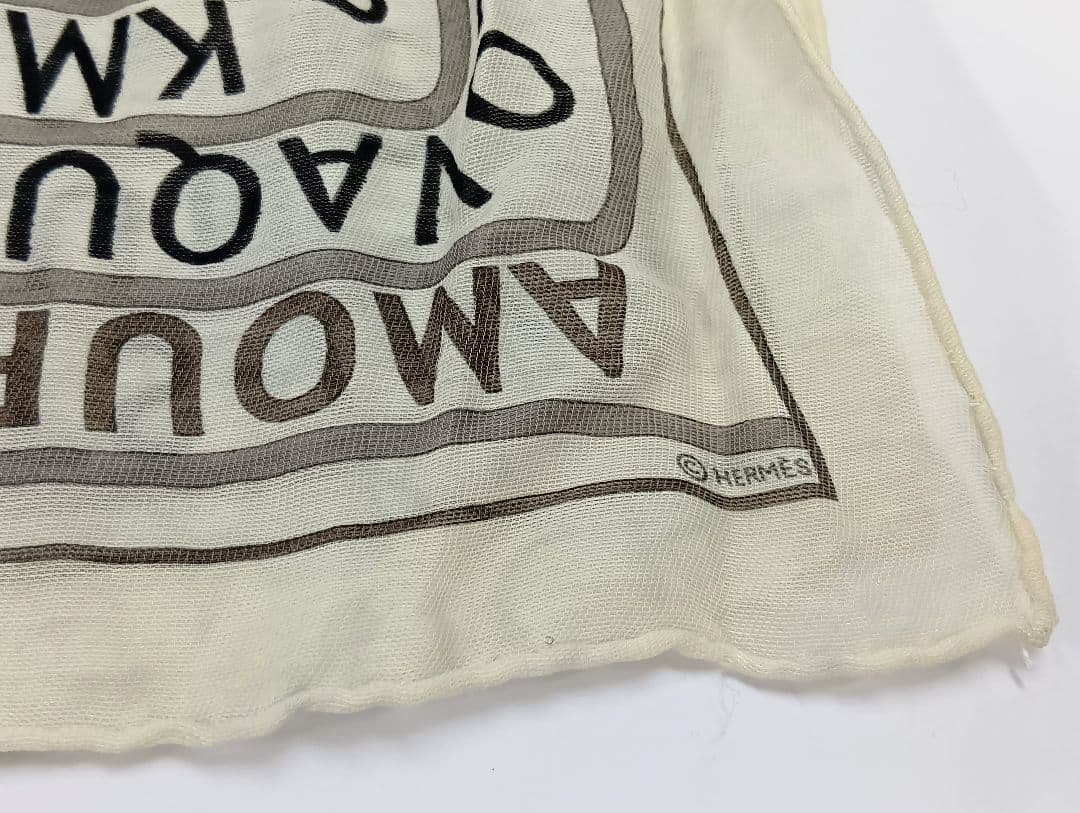 472 HERMES エルメス シルク ハンカチ