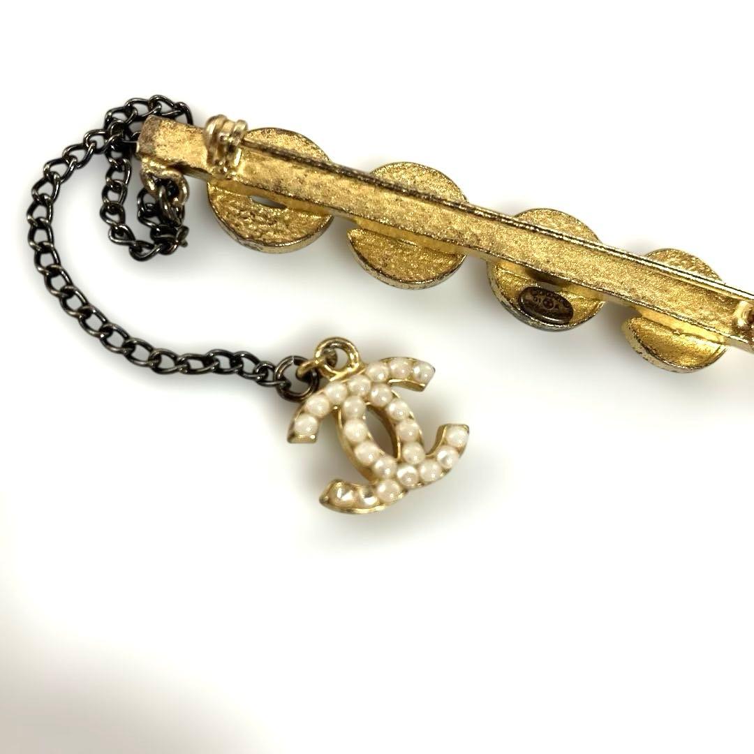 【ヴィンテージ】CHANEL シャネル ココマーク ラインストーン ブローチ