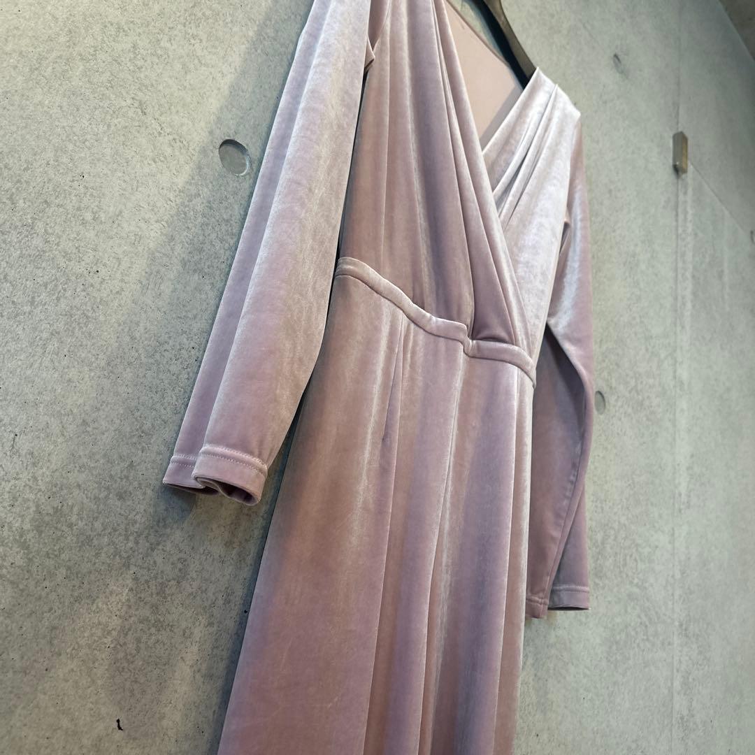 超美品★anuans ベロアカットオールインワンベージュピンク定価¥23,100