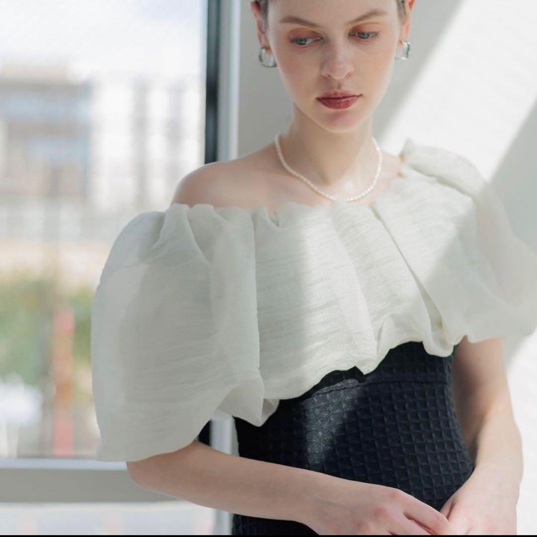 LEJA 2WAYオフショルダーパフスリーブバリエマーメイドワンピース