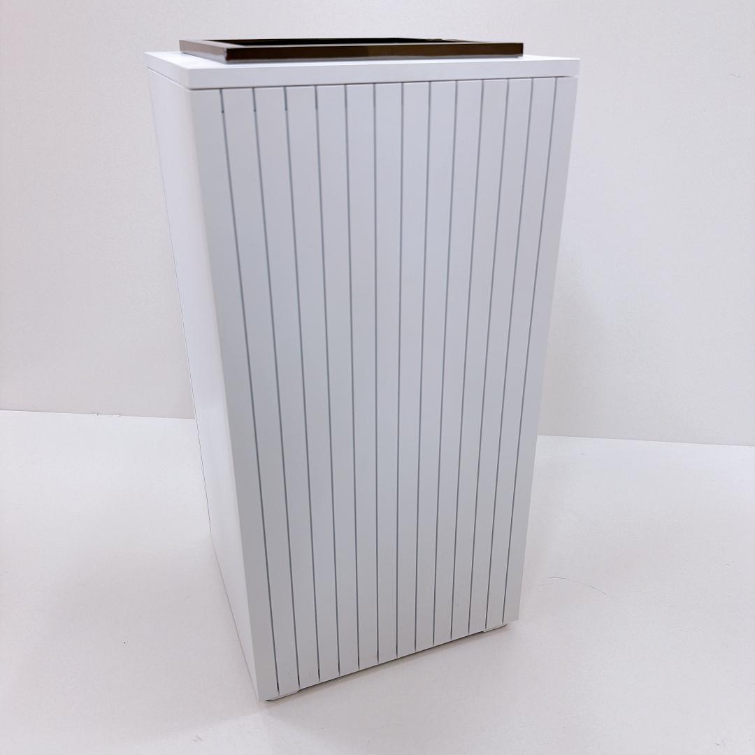 【良品】ZitA SQUARE 45L／ホワイト　自動開閉ごみ箱