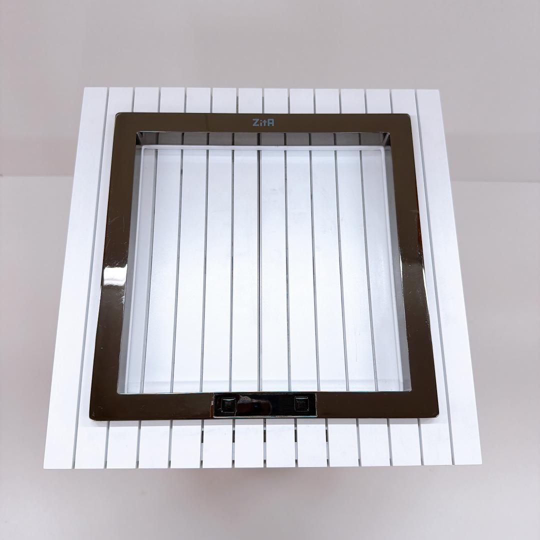 【良品】ZitA SQUARE 45L／ホワイト　自動開閉ごみ箱