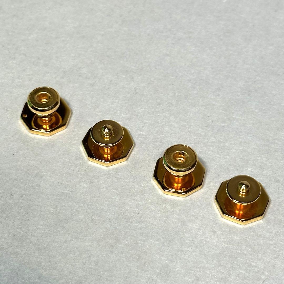 HERMES カフリンクス （カフスボタン）レザー オクタゴン